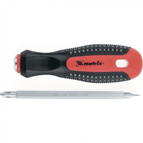 Отвертка комбинированная Fusion SL6/PH2 мм, CrV, трехкомпонентная рукоятка Anti slip Matrix 11451