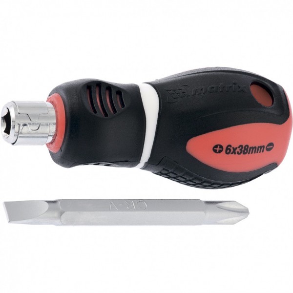 Отвертка комбинированная, SL6/PH2 х 38 мм, CrV, двухкомпонентная рукоятка Matrix 11581