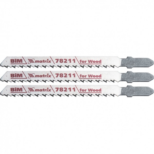 Полотна для электролобзика по дереву, 3 шт, T101BF, 75 x 2.5 мм, Bimetal Matrix Professional 78211