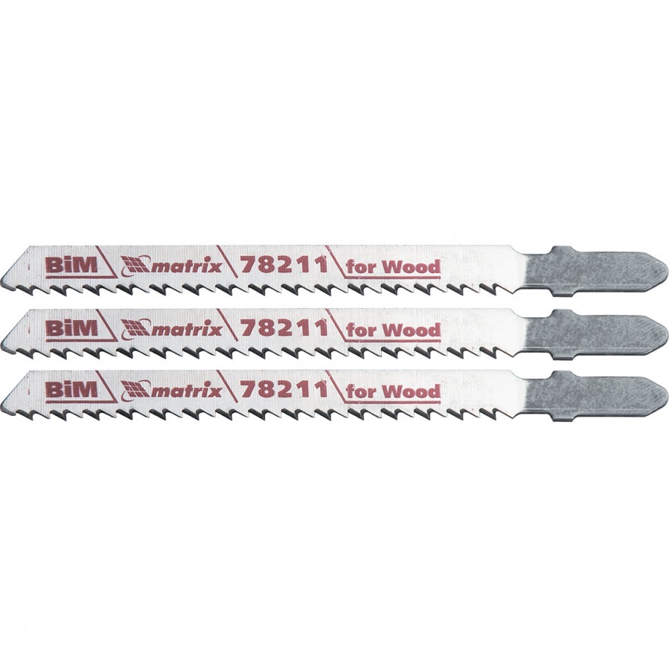 Полотна для электролобзика по дереву, 3 шт, T101BF, 75 x 2.5 мм, Bimetal Matrix Professional 78211