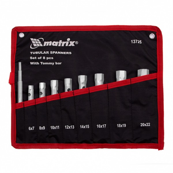 Набор ключей трубчатых торцевых 9 предметов Matrix 13725