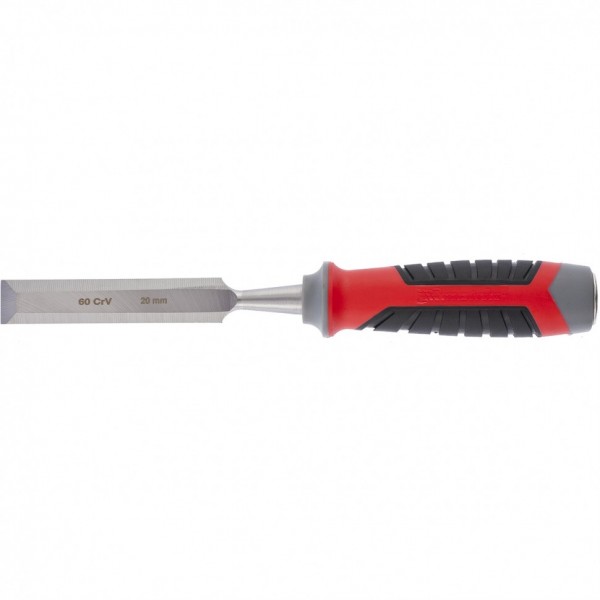 Долото-стамеска, 20 мм, 60 CrV, трехкомпонентная обрезиненная рукоятка Matrix 24755