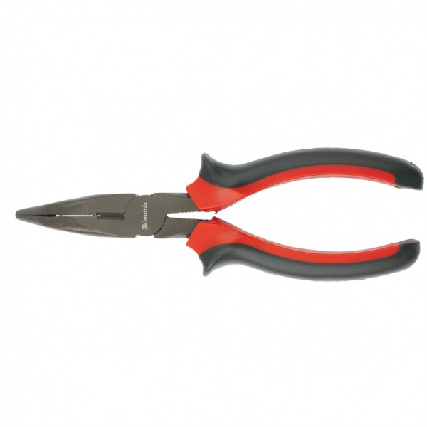 Длинногубцы изогнутые Black Nickel, 180 мм, двухкомпонентные рукоятки Matrix 17460