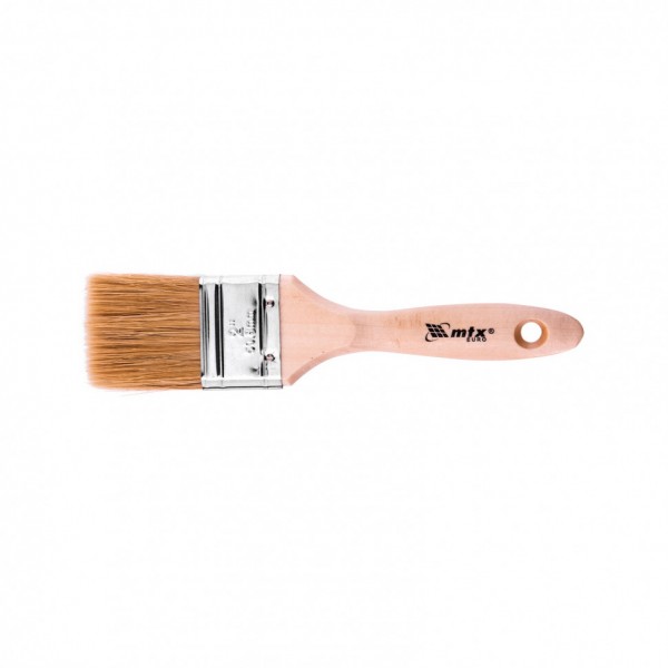 Кисть плоская Евро 2, натуральная щетина, деревянная ручка MTX 83053