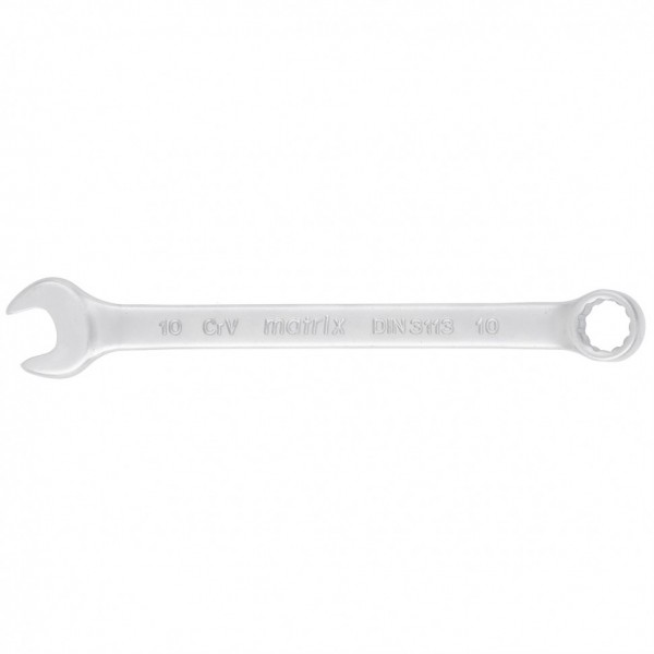 Ключ комбинированный, 10 мм, CrV, матовый хром Matrix 15106