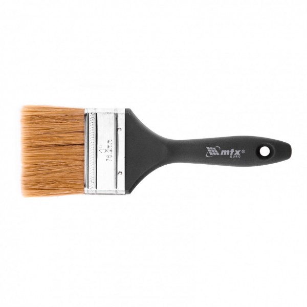 Кисть плоская Евро 3, натуральная щетина, пластмассовая ручка MTX 83066