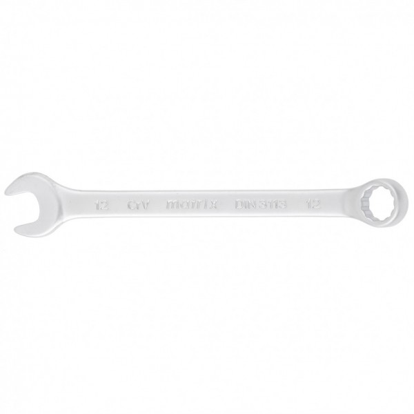 Ключ комбинированный, 12 мм, CrV, матовый хром Matrix 15108