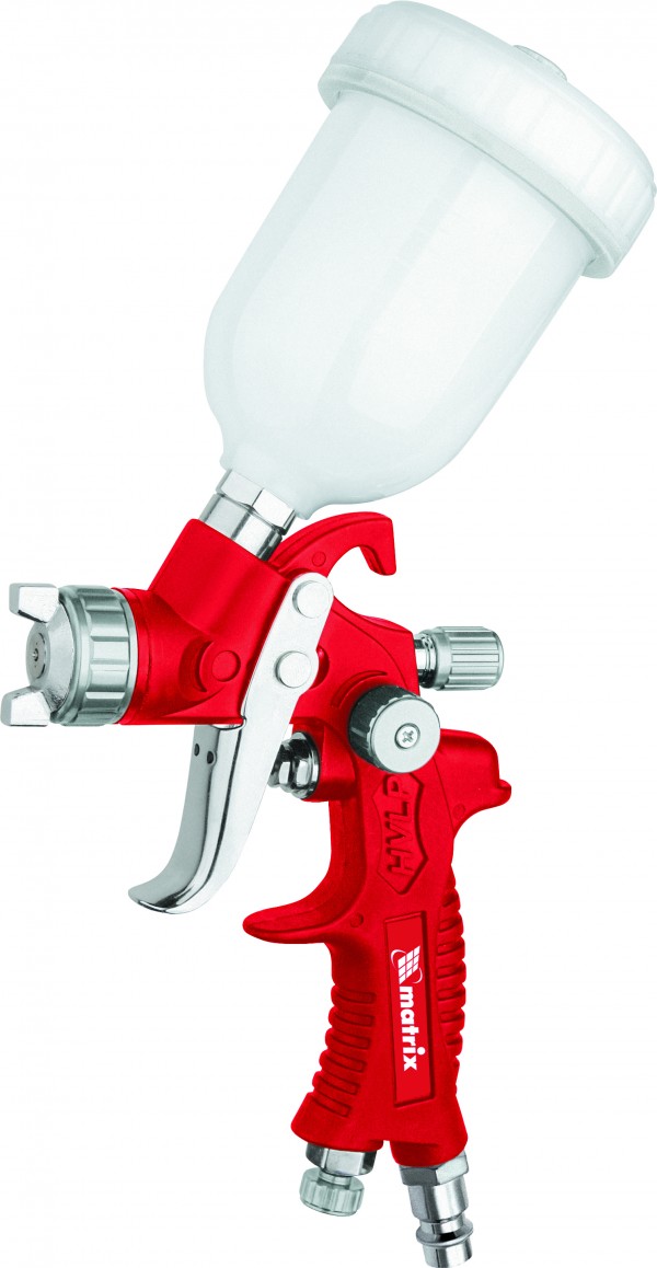 Краскораспылитель HVLP пневмат. с верхним бачком V= 0,1 л, сопло диаметром 0.8 мм Matrix 57325