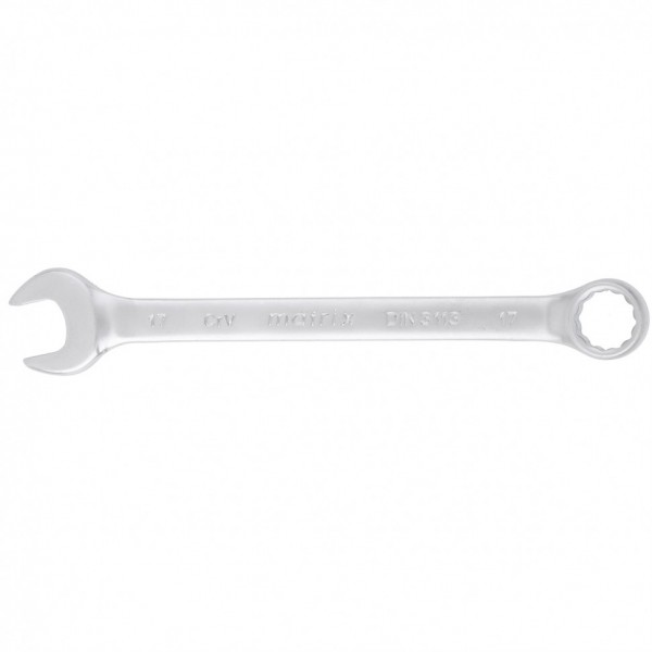 Ключ комбинированный, 17 мм, CrV, матовый хром Matrix 15113