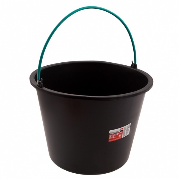 Ведро строительное пластмассовое 16 л, ударопрочное, обрезиненная ручка Matrix 81463