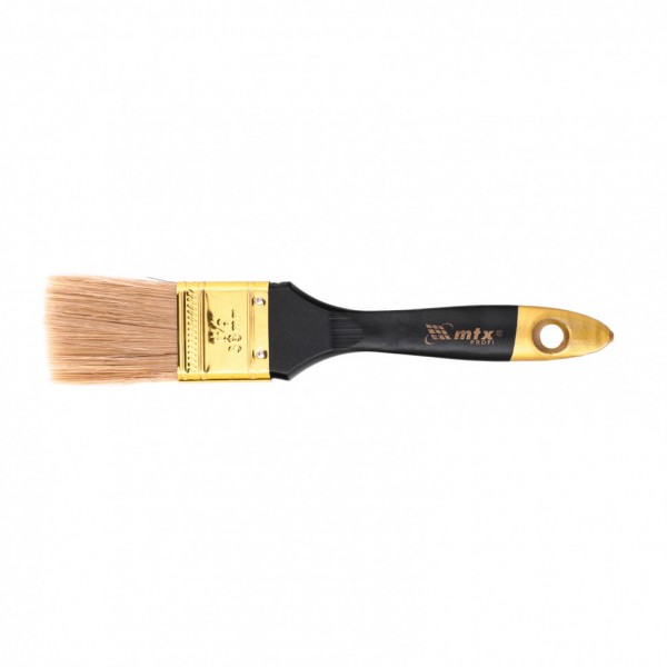 Кисть плоская Профи 1.5, натуральная щетина, деревянная ручка MTX 83151