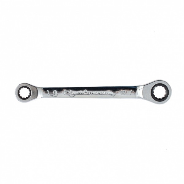 Ключ накидной трещоточный, 8 х 10 мм, CrV, зеркальный хром Matrix 14497