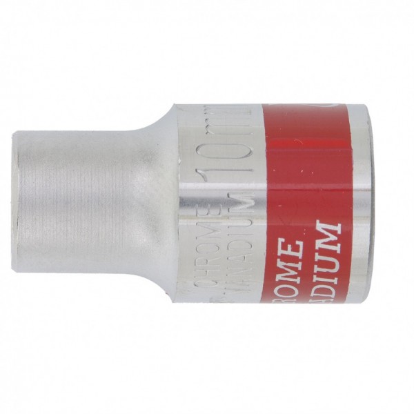 Головка торцевая, 10 мм, двенадцатигранная, CrV, под квадрат 1/2, хромированная Matrix 13680