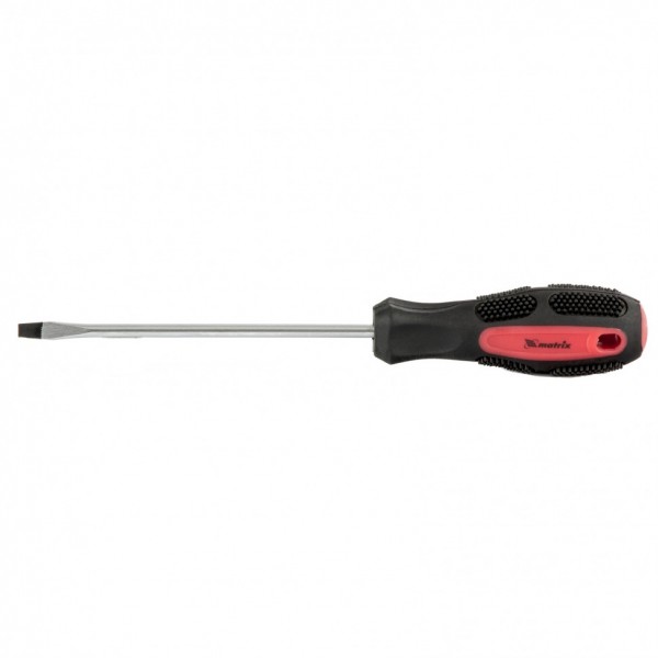 Отвертка Anti-Slip, SL4 х 100 мм, CrV, двухкомпонентная рукоятка Matrix 12210