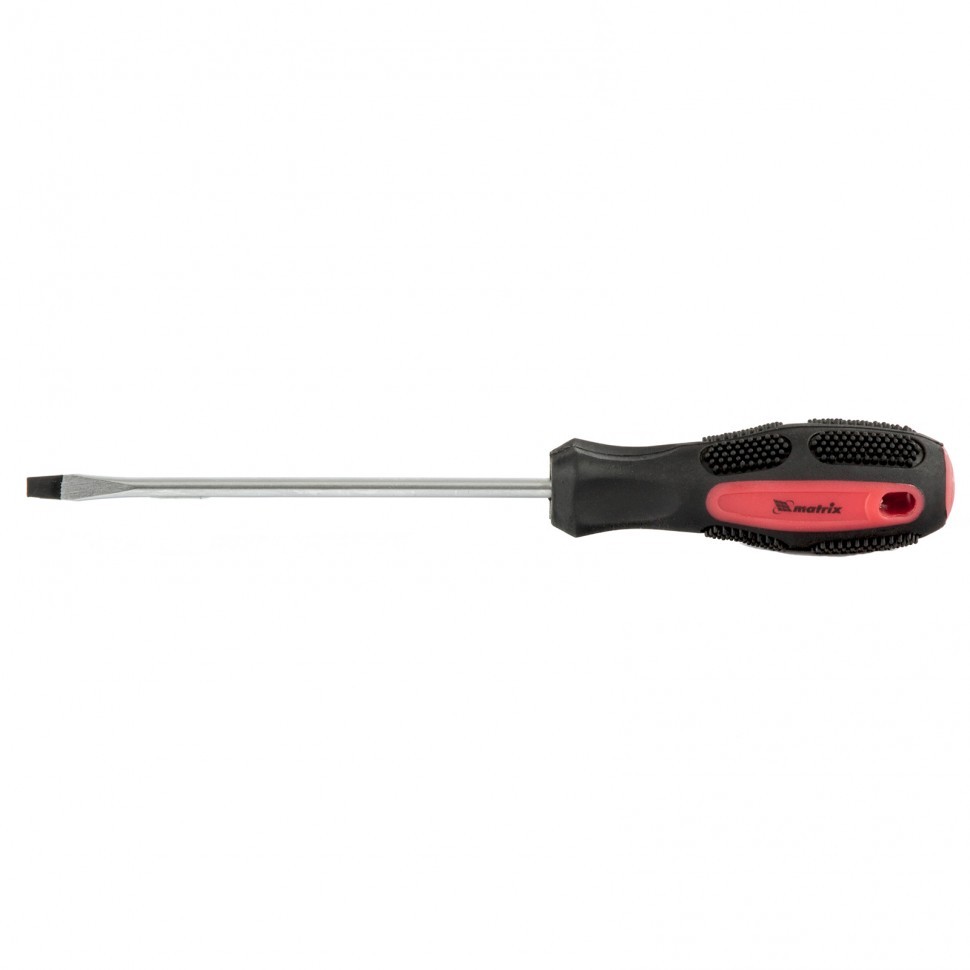 Отвертка Anti-Slip, SL4 х 100 мм, CrV, двухкомпонентная рукоятка Matrix 12210