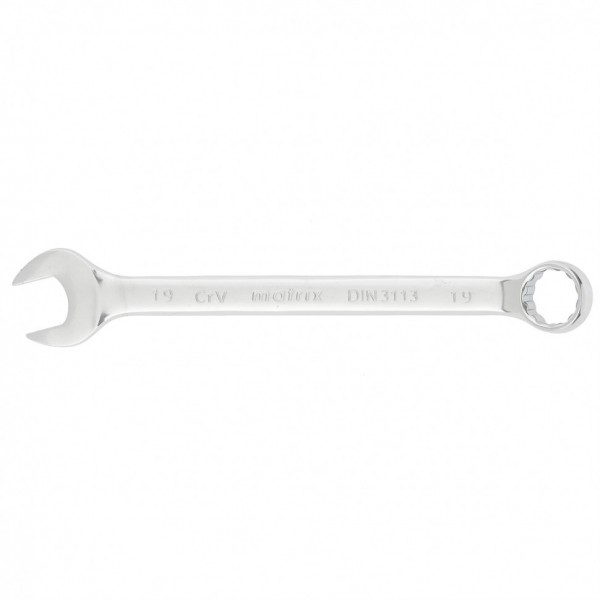 Ключ комбинированный, 19 мм, CrV, полированный хром Matrix 15163