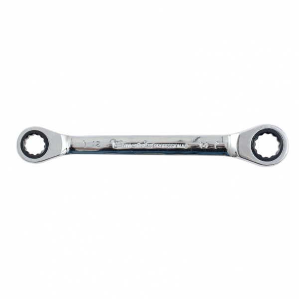 Ключ накидной трещоточный, 12 х 14мм, CrV, зеркальный хром Matrix 14499