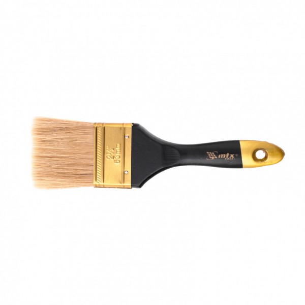 Кисть плоская Профи 2.5, натуральная щетина, деревянная ручка MTX 83153