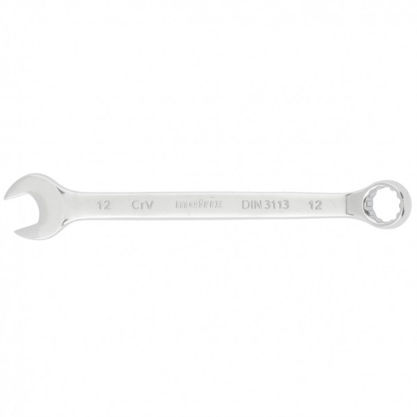 Ключ комбинированный, 12 мм, CrV, полированный хром Matrix 15156