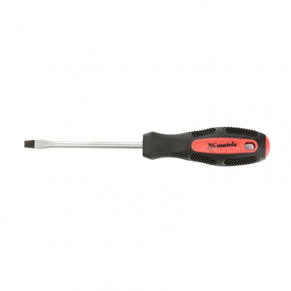 Отвертка Anti-Slip, SL6 х 100 мм, CrV, двухкомпонентная рукоятка Matrix 12220