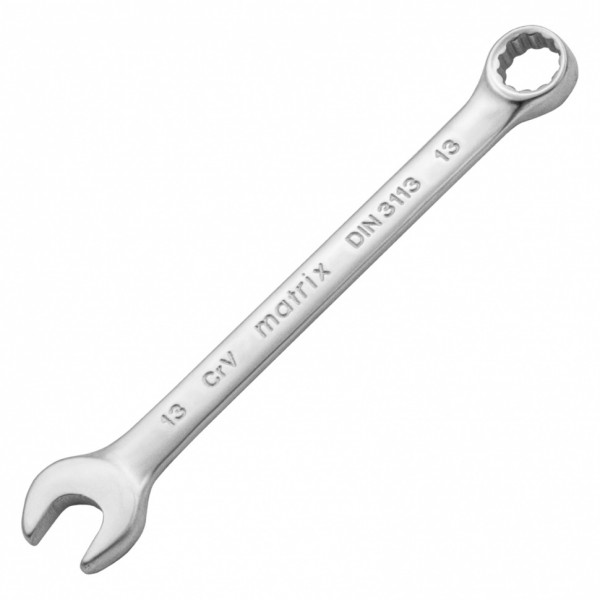 Ключ комбинированный, 13 мм, CrV, матовый хром Matrix 15109