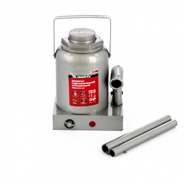 Домкрат гидравлический бутылочный, 30 т, h подъема 244-370 мм Matrix 50771