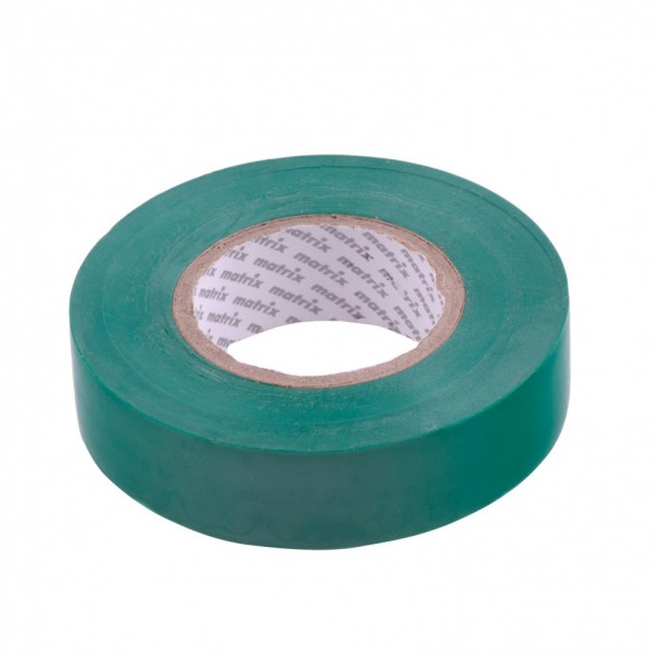 Изолента ПВХ, 19 мм х 20 м, зеленая, 150 мкм Matrix 88781