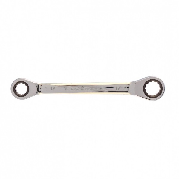 Ключ накидной трещоточный, 14 x 17 мм, CrV, зеркальный хром Matrix 14509