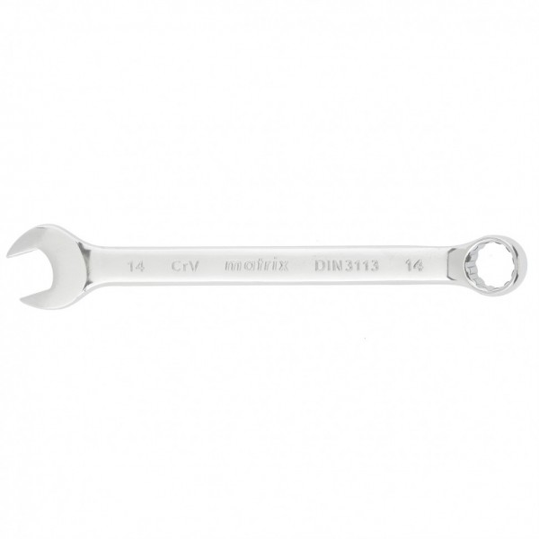 Ключ комбинированный, 14 мм, CrV, полированный хром Matrix 15158