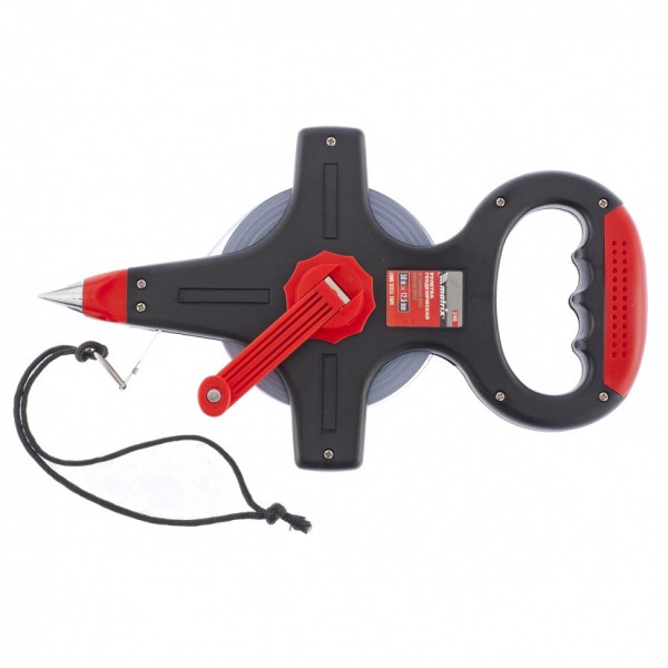 Рулетка геодезическая, 50 м х 12,5 мм, металлическая лента, открытый корпус Matrix 31445