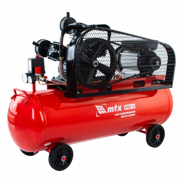 Компрессор воздушный ременный привод КР3000/100 3,0 кВт, 100 литров, 510 л/мин МТХ 58048