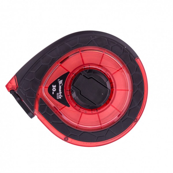 Рулетка геодезическая 30 м х 15 мм, закрытый корпус, фибергласовая лента, двусторонняя шкала, Pro Matrix 31271