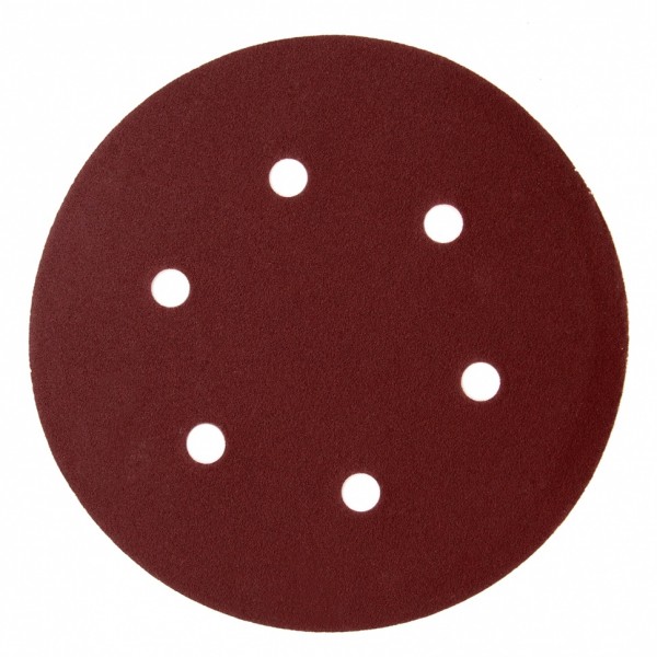 Круг абразивный на ворсовой подложке под липучку, перфорированный, P 150, 150 мм, 5 шт Matrix 73842