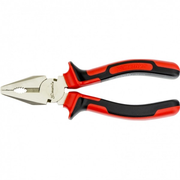 Плоскогубцы Nickel, 160 мм, никелированные, двухкомпонентные рукоятки Matrix 16902