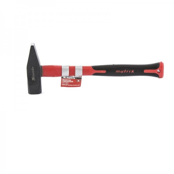 Молоток слесарный optimal, 1000 г, фибергласовая обрезиненная рукоятка, квадратный боек Matrix 10383