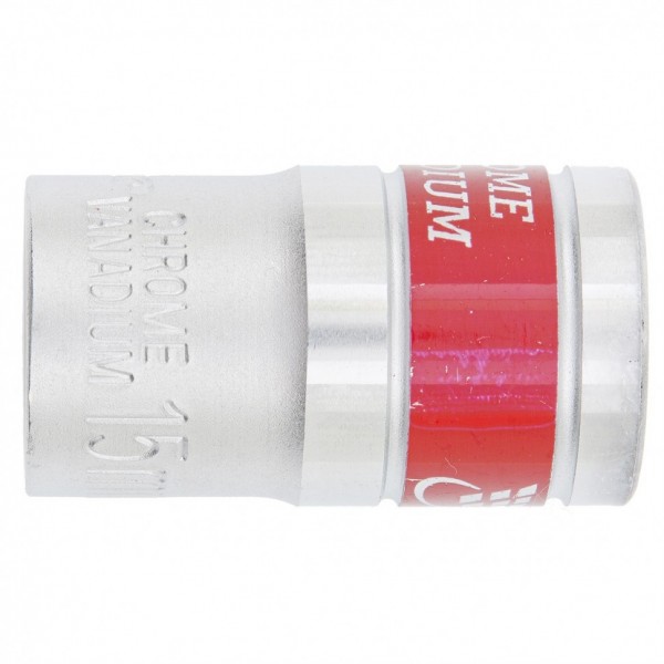 Головка торцевая, 15 мм, шестигранная, CrV, под квадрат 1/2, хромированная Matrix 13115