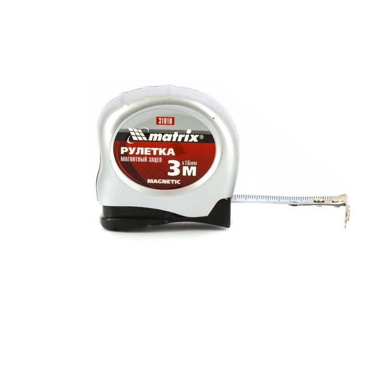 Рулетка Magnetic,3 м х 16 мм,магнитный зацеп Matrix 31010