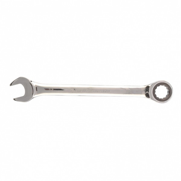 Ключ комбинированный трещоточный, 32 мм, CrV, зеркальный хром Matrix 14818