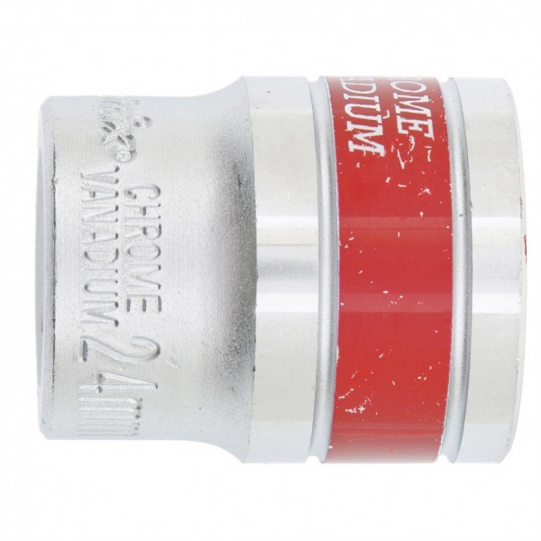 Головка торцевая, 24 мм, шестигранная, CrV, под квадрат 1/2, хромированная Matrix 13124