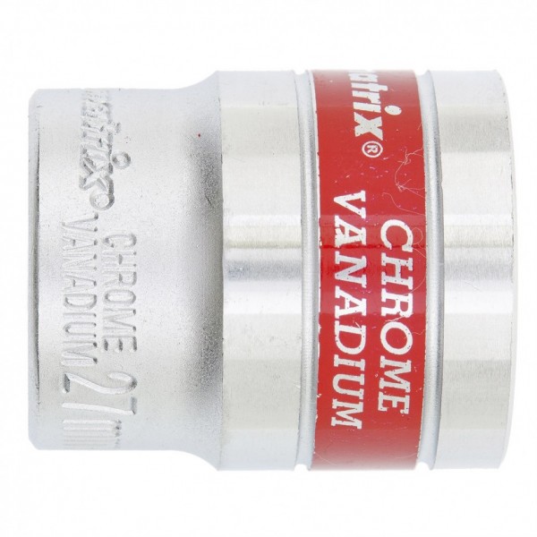 Головка торцевая, 27 мм, шестигранная, CrV, под квадрат 1/2, хромированная Matrix 13127