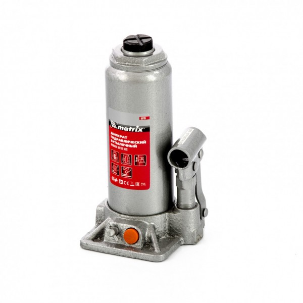 Домкрат гидравлический бутылочный, 6 т, h подъема 216-413 мм Matrix 50765
