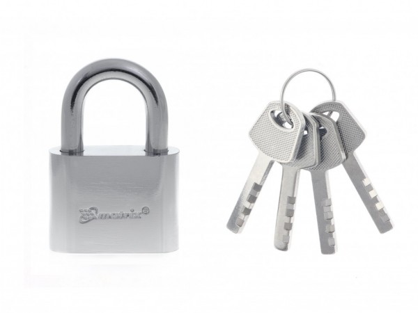 Замок навесной, хромированное покрытие 50 мм Matrix 91801