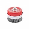 Щетка для УШМ Heavy Duty, 100 мм, М14, чашка, крученая проволока 0.5 мм Matrix 74672