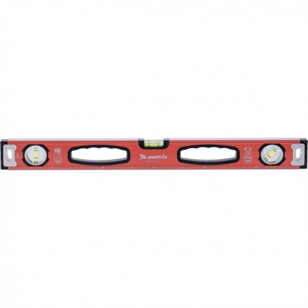 Уровень алюминиевый, фрезерованный, 3 глазка, рукоятки, 800 мм Matrix 34202