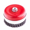 Щетка для УШМ Heavy Duty, 125 мм, М14, чашка, крученая проволока 0.5 мм Matrix 74674