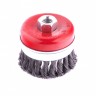 Щетка для УШМ Heavy Duty, 80 мм, М14, чашка, крученая проволока 0.5 мм Matrix 74670