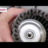 Щетка для УШМ Heavy Duty, 80 мм, М14, чашка, крученая проволока 0.5 мм Matrix 74670