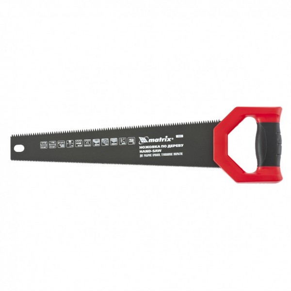 Ножовка по дереву UNIVERSAL, 350 мм, две рабочие кромки 13-14 TPI и 7-8 TPI, тефлоновое покрытие Matrix 23570