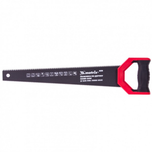Ножовка по дереву UNIVERSAL, 400 мм, две рабочие кромки 13-14 TPI и 7-8 TPI, тефлоновое покрытие Matrix 23571