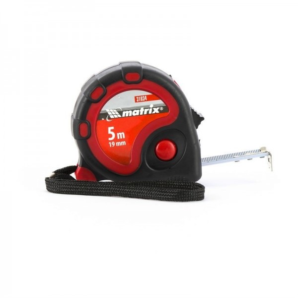 Рулетка Status 3 fixations,5 м х 19 мм,двухкомпонентный корпус,3 фиксации ленты Matrix 31034